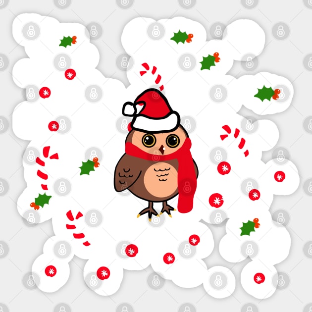 Christmas snow owl Sticker by Mermaidssparkle